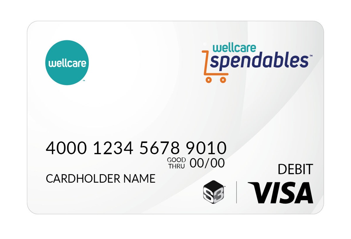 Wellcare Spendables Card (front)